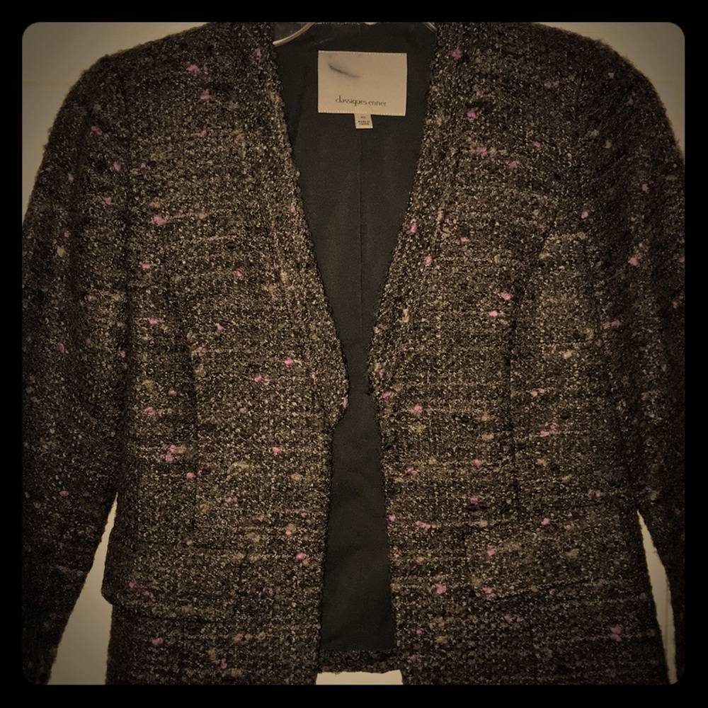Tweed gray blazer